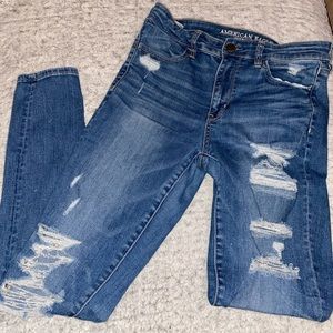 american eagle high rise jeans✨